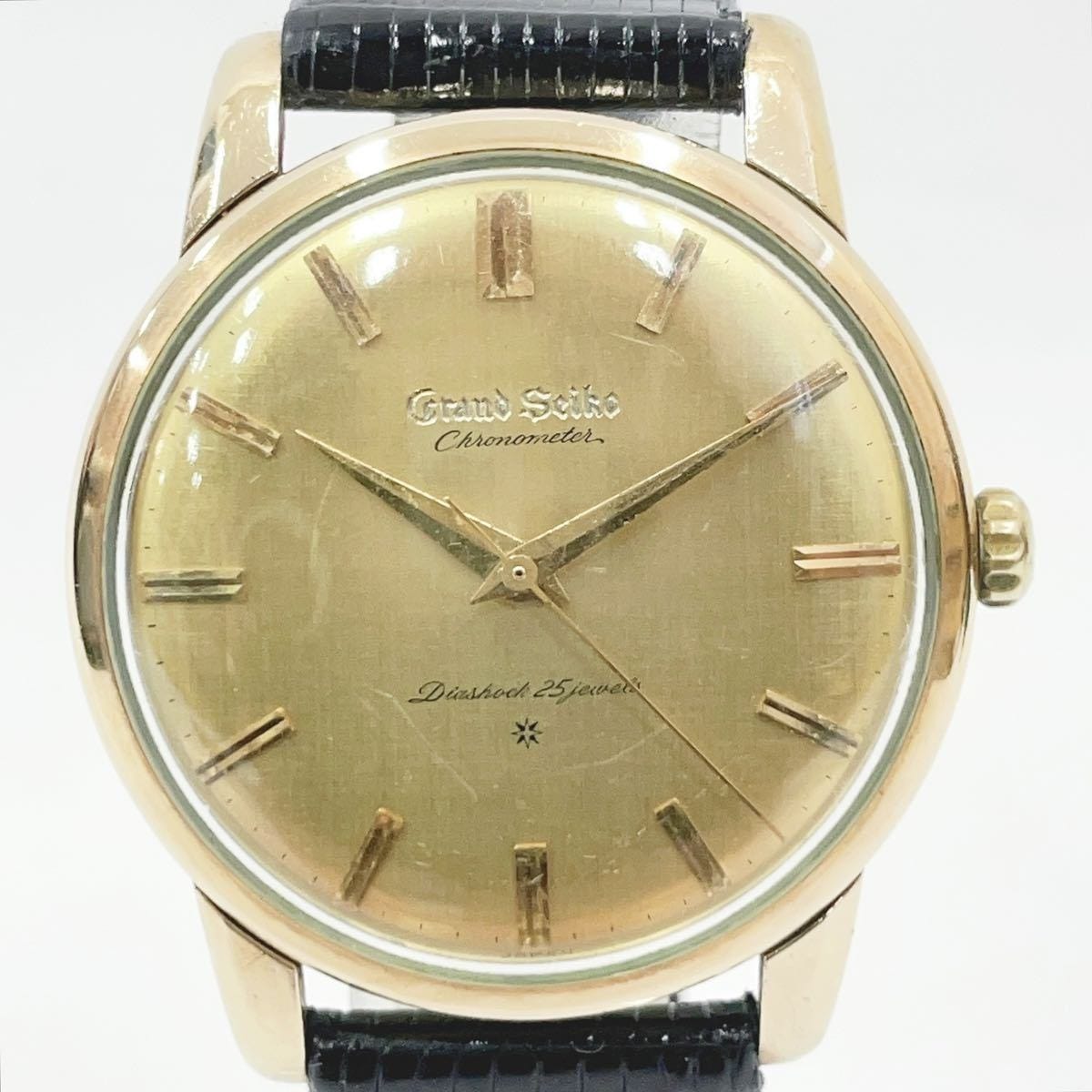 Grand Seiko Grand Seiko Chronometer chronometer 3 hands manual winding men's wristwatch 25 stone lion medal RA0625○
