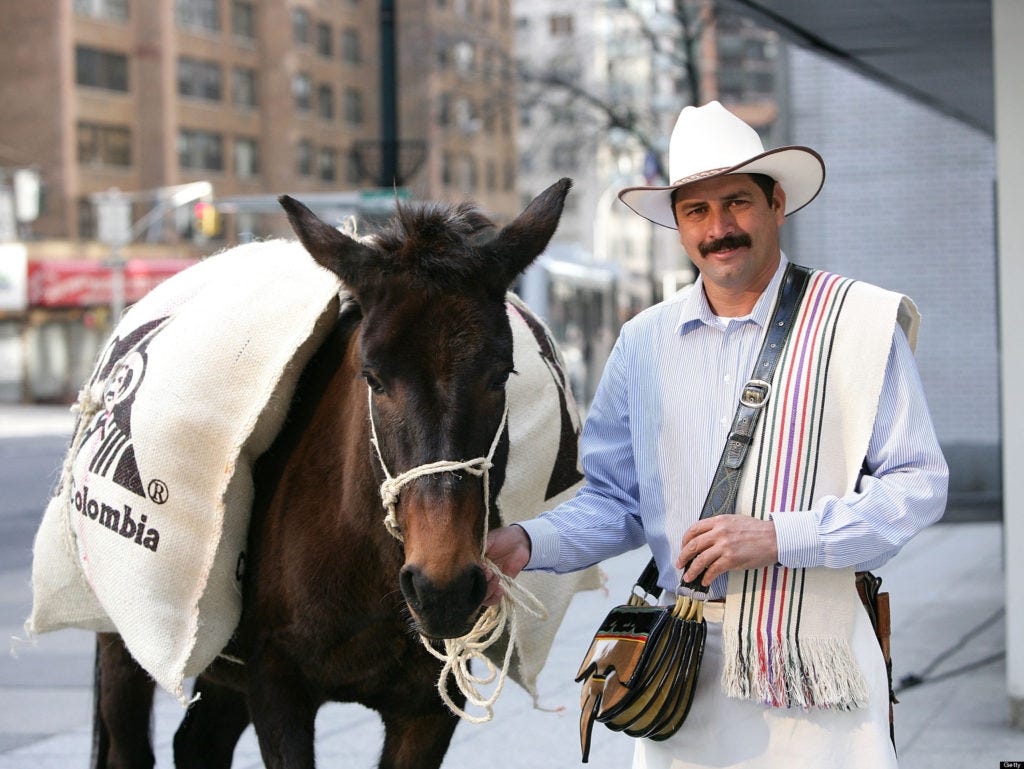 Juan Valdez Visits New York To Hand Out Cups Of 100% Colombian Coffee ...