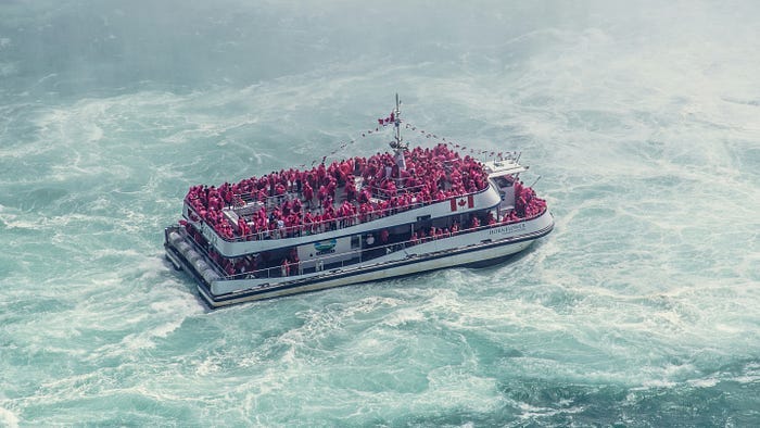 ship on rough waters