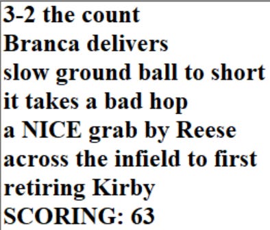 Diamond Mind Baseball Play By Play