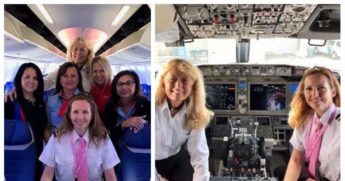 Southwest Airlines Celebrates All Female Flight Crew On Twitter, Haters  Show Up