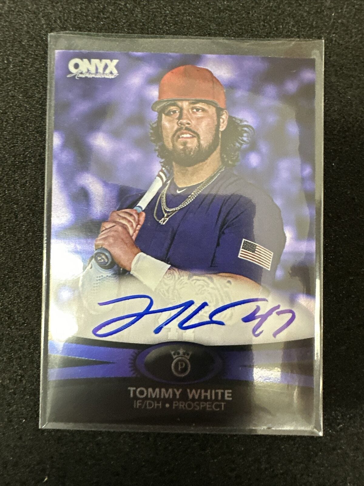 TOMMY WHITE 2023 Onyx Premium Prospect Blue Auto 69/100 #OPTW - Picture 1 of 2