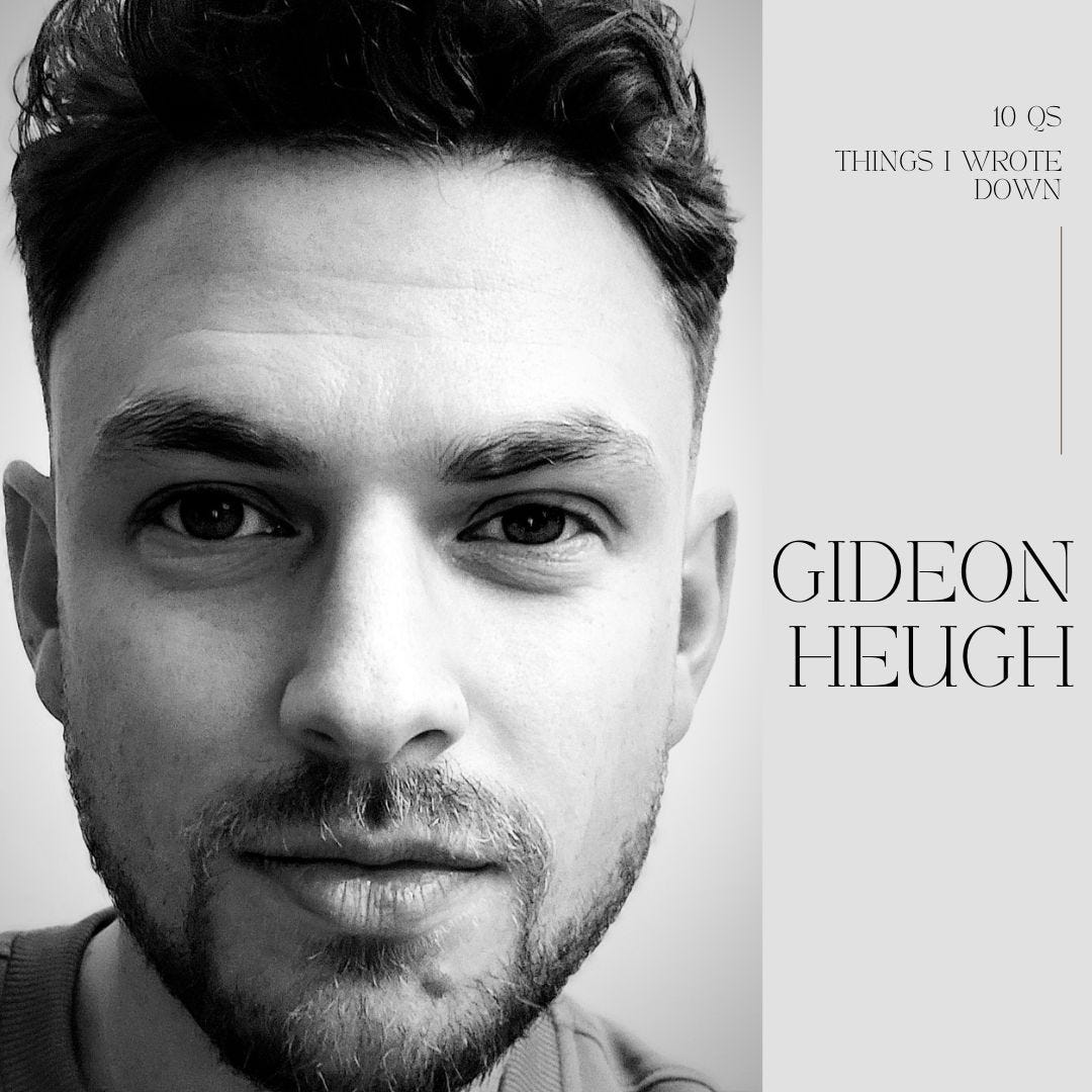 Interview with poet Gideon Heugh - on Things I Wrote Down by Andrew Kooman
