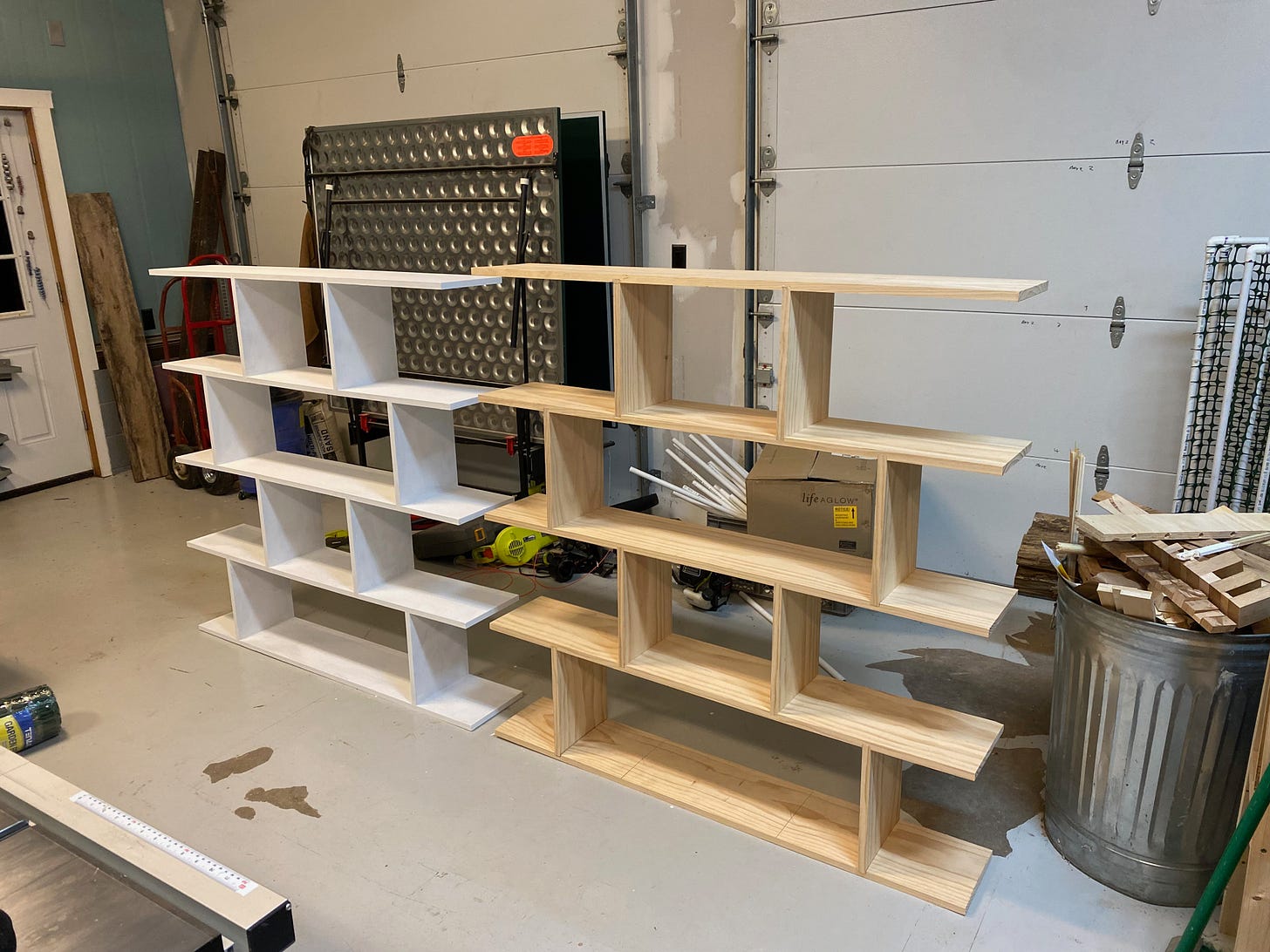 First and Second Sets of Shelves