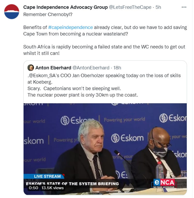 Koeberg CIAG Tweet
