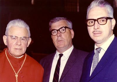 Cardijn with Patrick Keegan and Bartolo Perez, lay auditors at Vatican II Cardijn with Patrick Keegan and Bartolo Perez, lay auditors at Vatican II