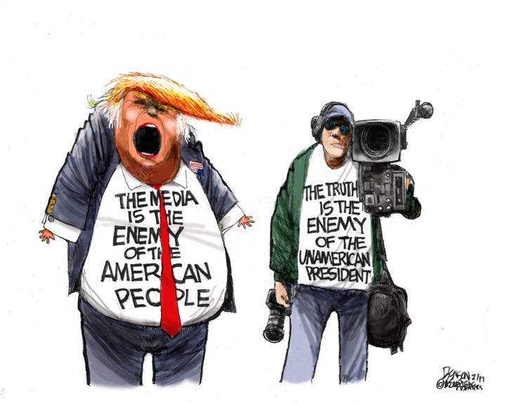 Cartoons: Donald Trump vs. the media