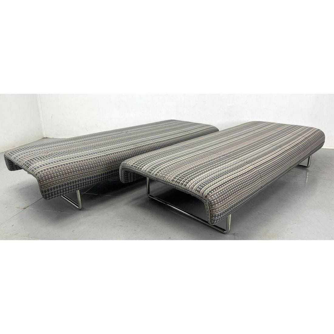 2pcs B and B Italia Connecting Cloud Benches designed by Naoto Fukasawa. Oversized.