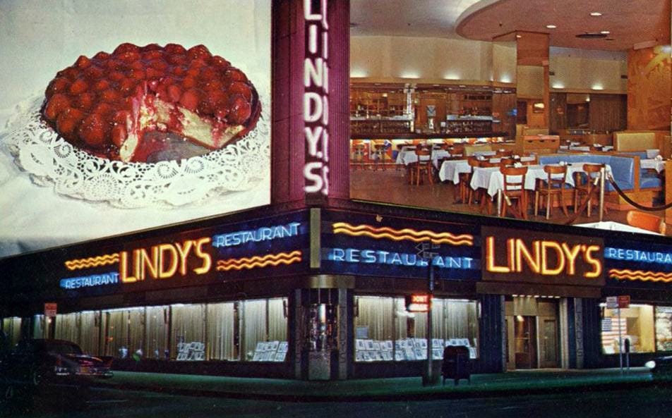 La cafetería / restaurante que vio nacer al "Efecto Lindy"