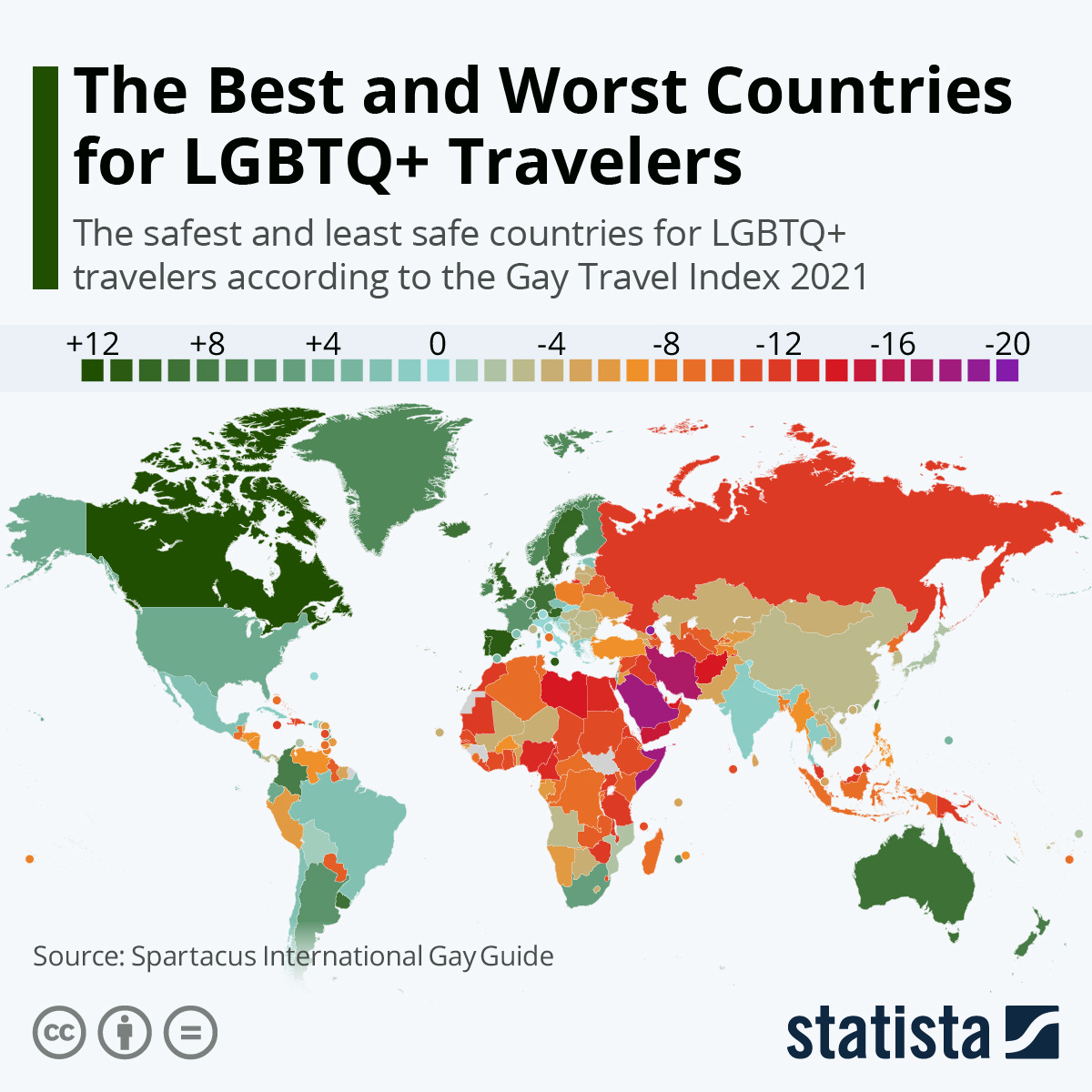 Chart: The Best and Worst Countries for LGBTQ+ Travelers | Statista