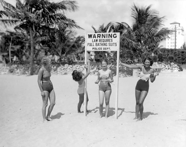 Figure 3: Romer picture of women at beach in 1934