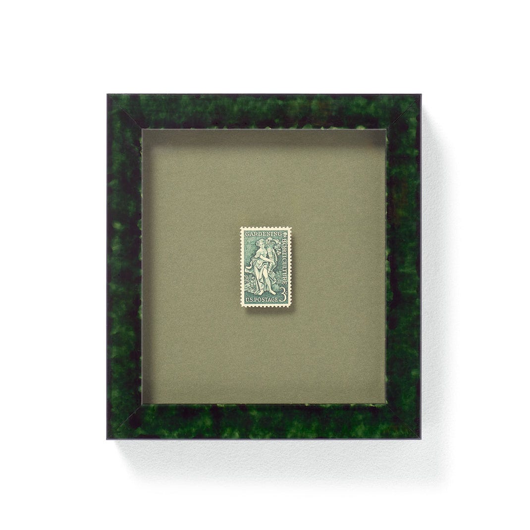 London Frame with a Green Mat