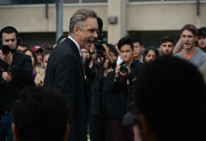 Photographer Steven Lee, Oct 2016, via thevarsity.ca https://thevarsity.ca/2016/10/17/tensions-flare-at-rally-supporting-free-speech-dr-jordan-peterson/