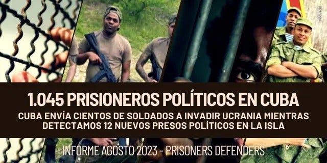 Presos políticos en Cuba - Agosto de 2023