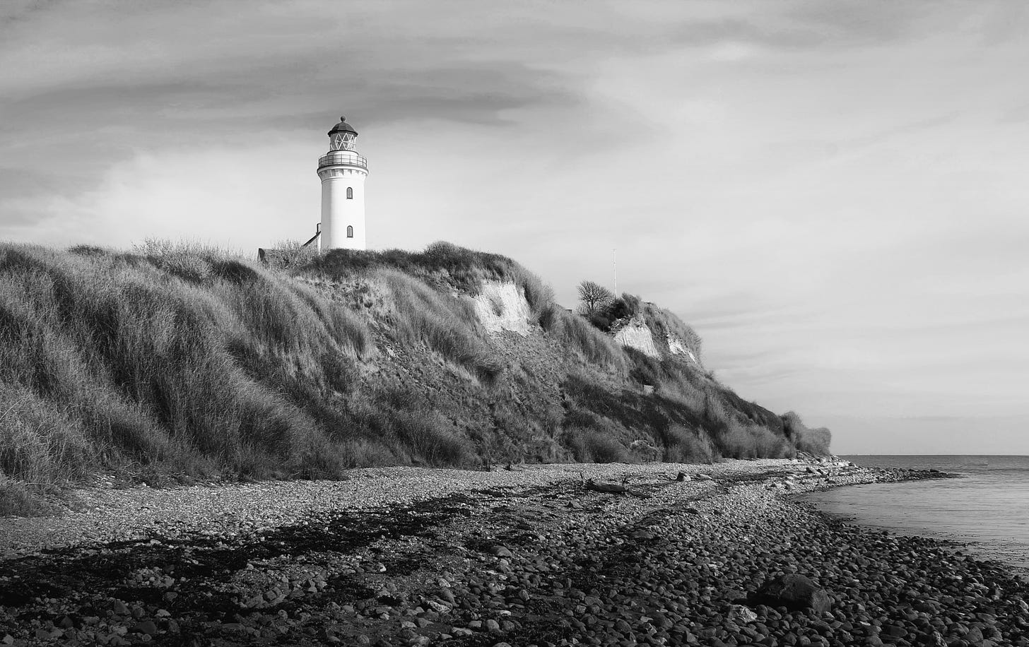 Lighthouse In Black & White