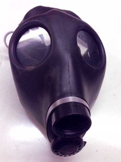 Photo of a gas mask.