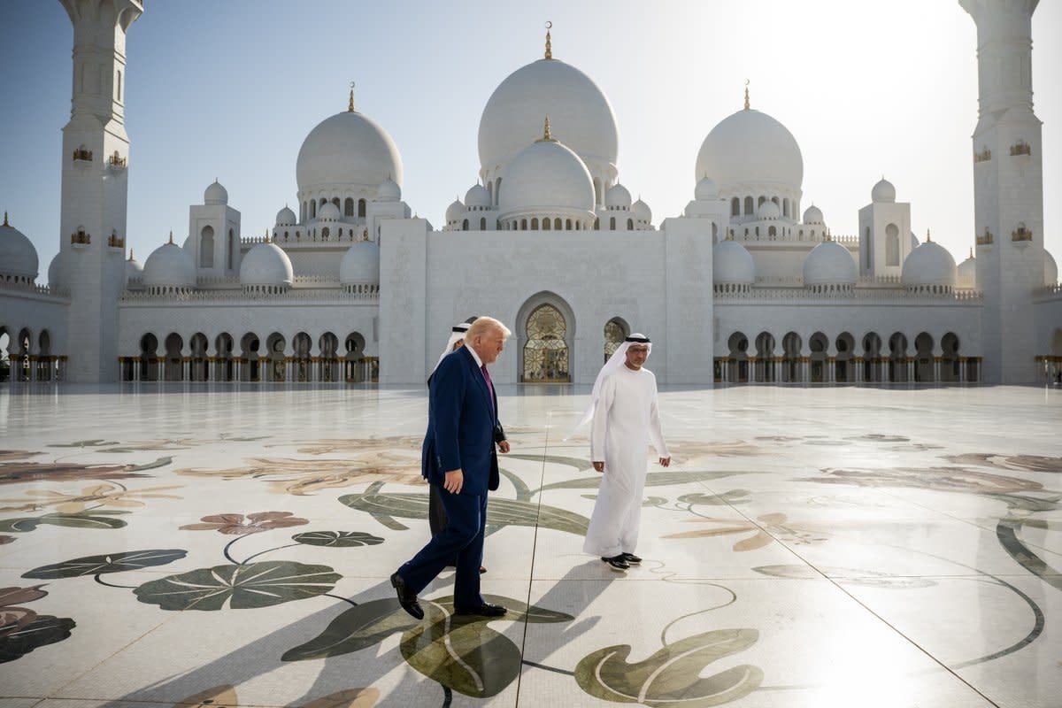 Trump at the Sheikh Zayed Grand Mosque in Abu Dhabi