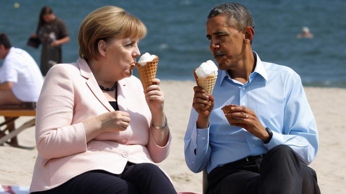 AI-generated images show Barack Obama and Angela Merkel having a gala time  on the beach - India Today