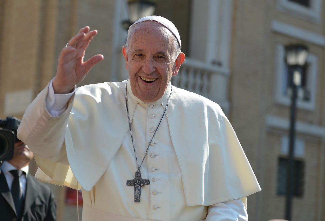 Picture of Pope Francis waving