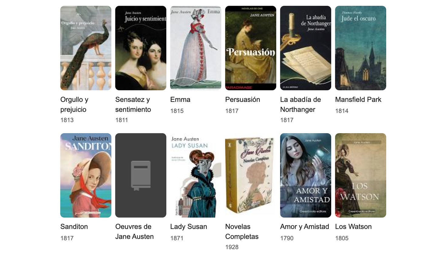 Jane Austen, Marca Personal, Bilbioteca de Jane Austen • Fuente: Wikimedia Commons