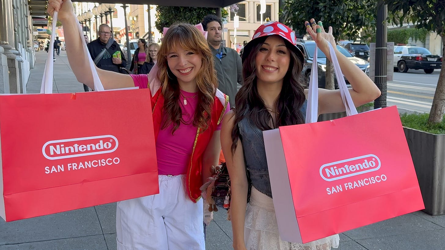 Nintendo fans outside San Francisco store