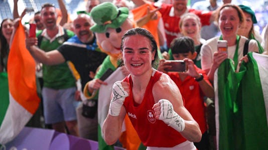 Kellie Harrington thanked the Irish support after reaching the Olympic final