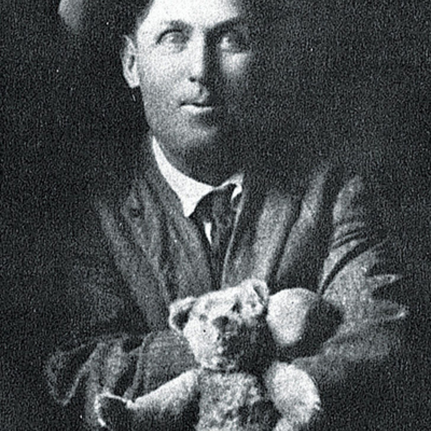 Photo of Wayne Brazel holding teddy bear