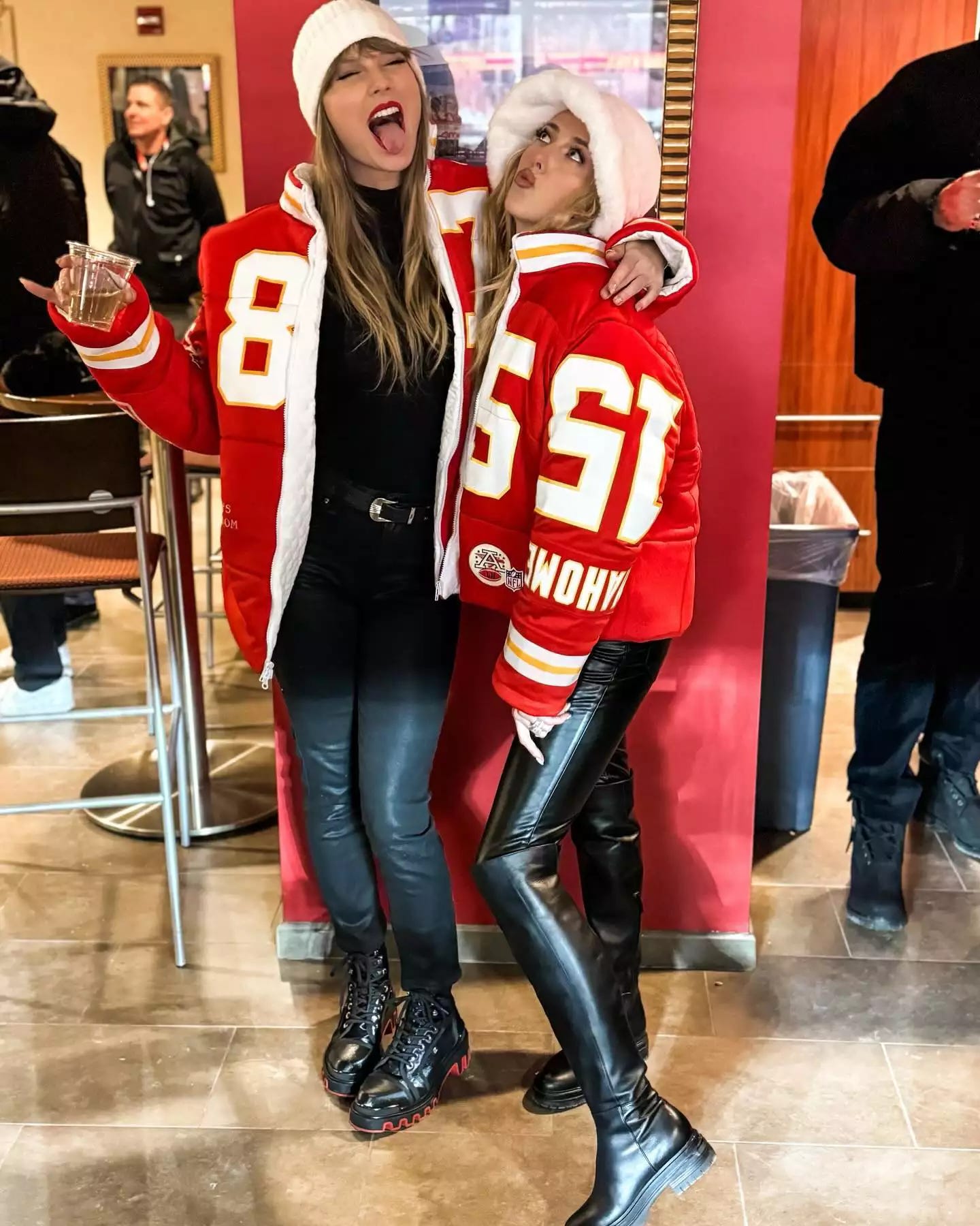 Taylor Swift Poses with Brittany Mahomes After Kansas City Chiefs' Victory