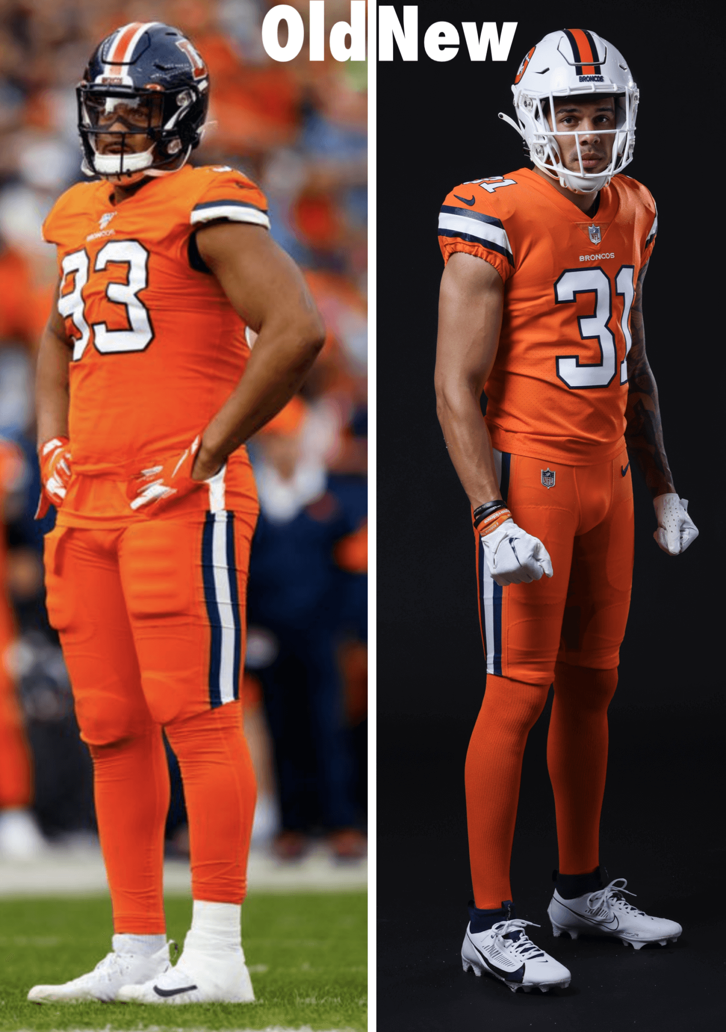 Here's a comparison between the new uniforms and the old ones