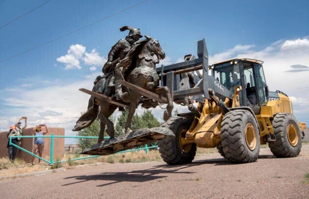 Statue of Oñate being removed 'temporarily' | Local News | abqjournal.com