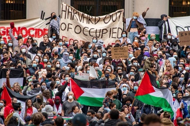 Harvard students rally in support of Palestinians 'under siege in Gaza' -  The Boston Globe