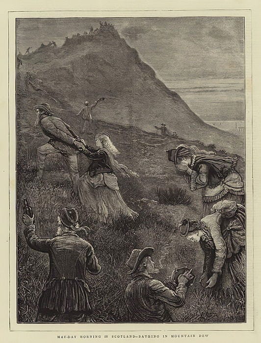 May-Day Morning in Scotland, Bathing in Mountain Dew  by William Bazett Murray