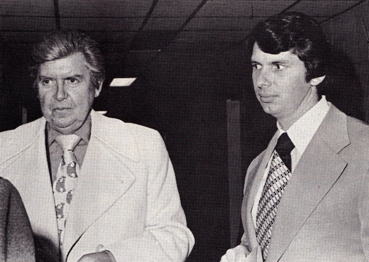 A photograph of Vince McMahon Sr and his son, Vince McMahon Jr