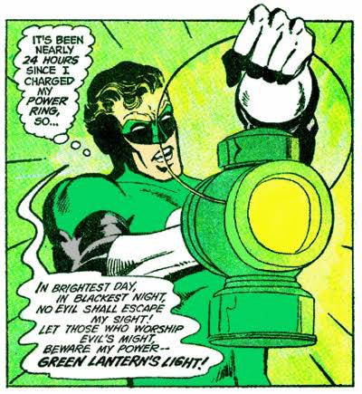 Green Lantern recharging