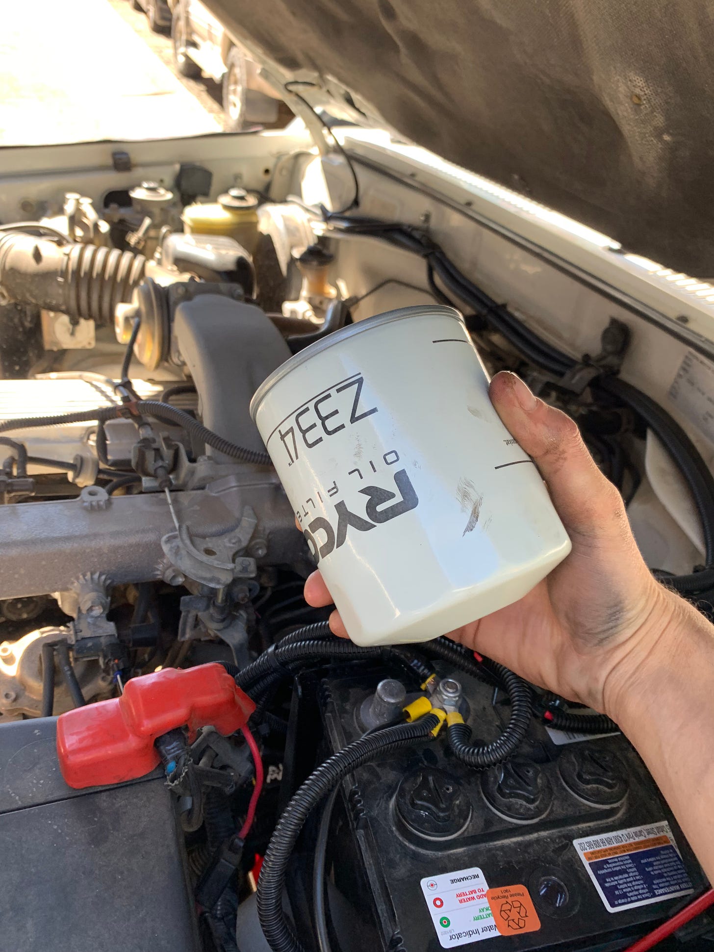 troopy maintenance new oil filter