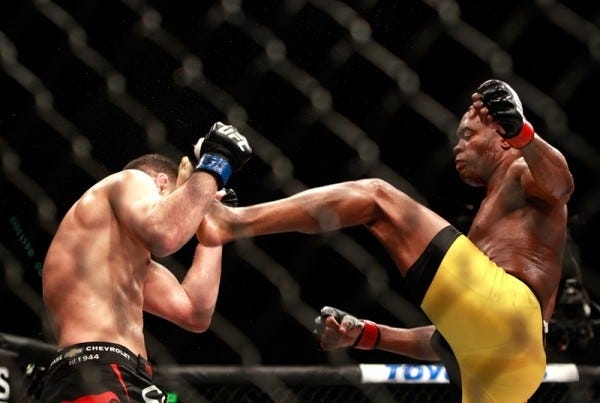 anderson silva kicks nicks diaz face ufc 183 2015