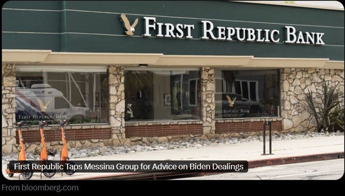 alt= First Republic Taps Messina Group for Advice on Biden Dealings.