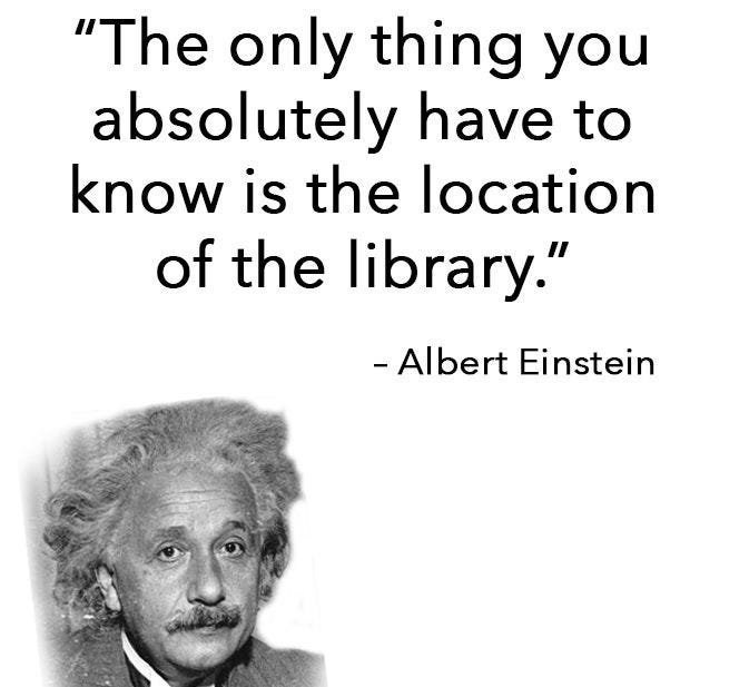 Albert Einstein quote - location of library | Einstein, Library, Einstein  quotes
