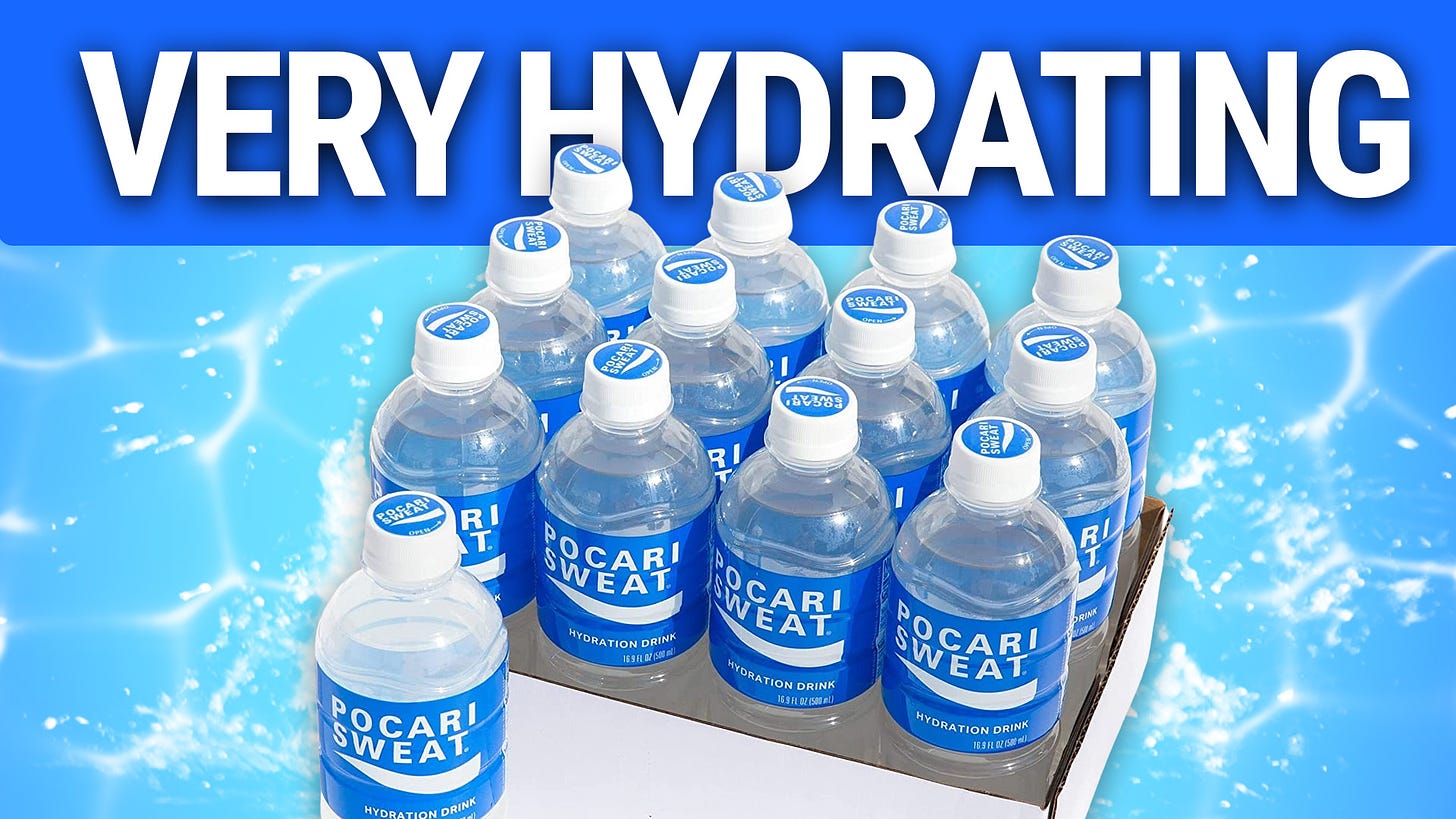 Pocari Sweat is very hydrating!