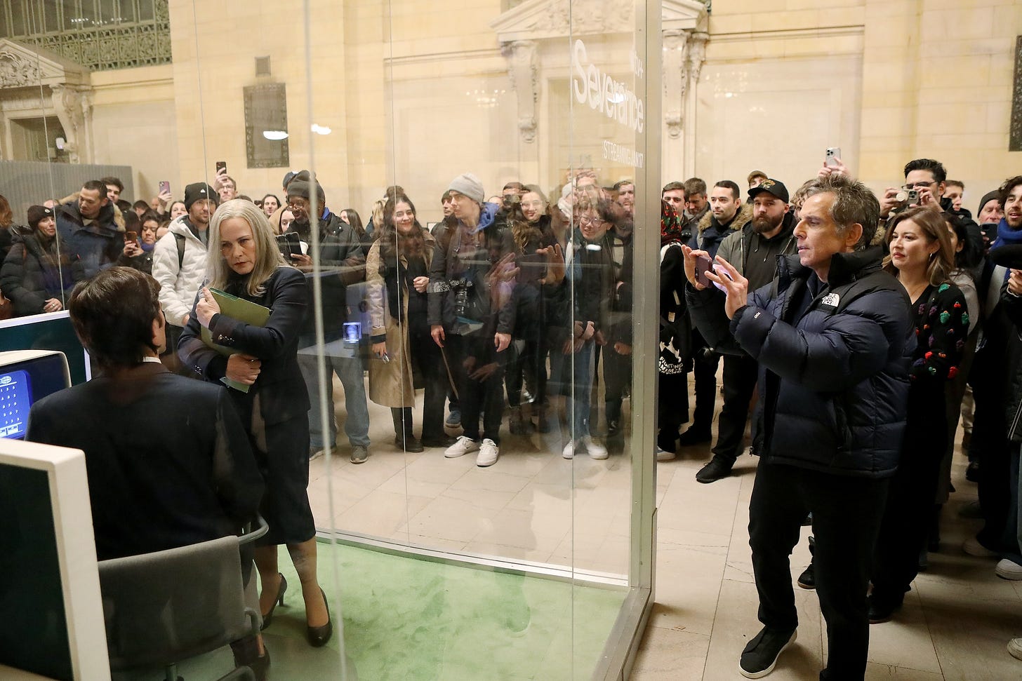 “Severance” pop-up installation in Grand Central NYC