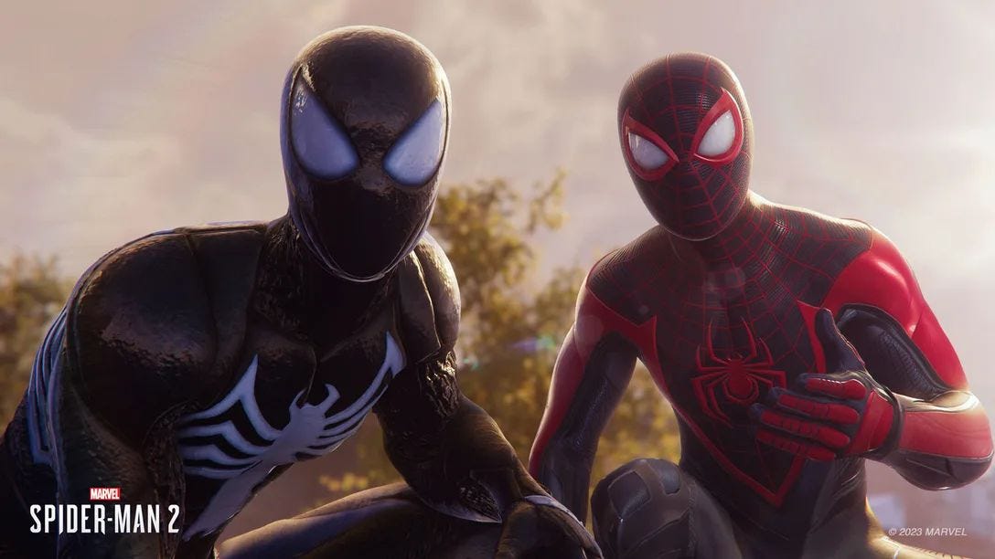 Spider-Man and Miles Morales in Spider-Man 2