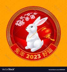 Chinese new year 2023 year of the rabbit design Vector Image