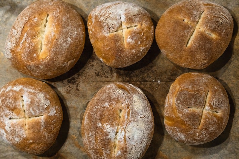 Some freshly baked bread rolls or whatever 