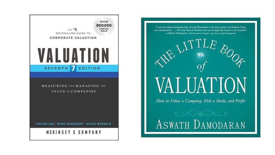 May be a graphic of text that says 'OVER 800,000 SOLD COPIES BESTSELLING BESTSELLINGGUIDETO GUIDE To CORPORATE VALUATION แรสทอแค hesitaticn valuation have purtch. VALUATION SEVENTH EDITION Aswath Damodırani the e best best reacher ever encounter .TàrLlt kgf Fileshu maynd karg mek butite itipa โบวันต์่ ebrusiin Cid Teverniest Siwiggia MuNi Cayiral Mfangynscer LITTLE BOOk TИE of VALUATION How to Value a Company, Pick a Stock, and Profit MEASURING MEASURINGANDMANAGINGTHE ND DMANAGING THE VALUEOFCOMPANIES TIM KOLLER MARC GOEDHART DAVID WESSELS MCKINSEY ε COMPANY ASWATH DAMODARAN'