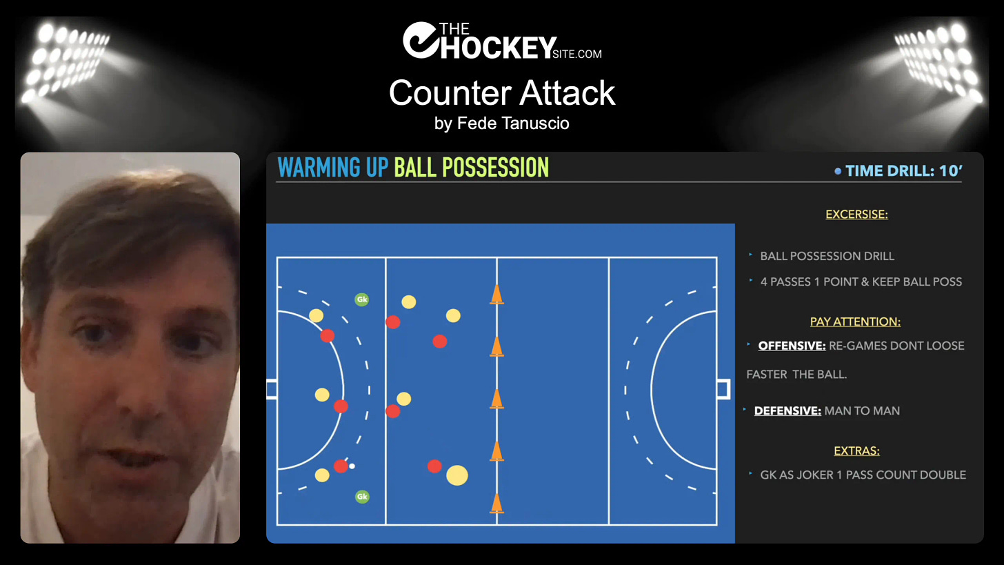 Players engaging in a ball recovery drill