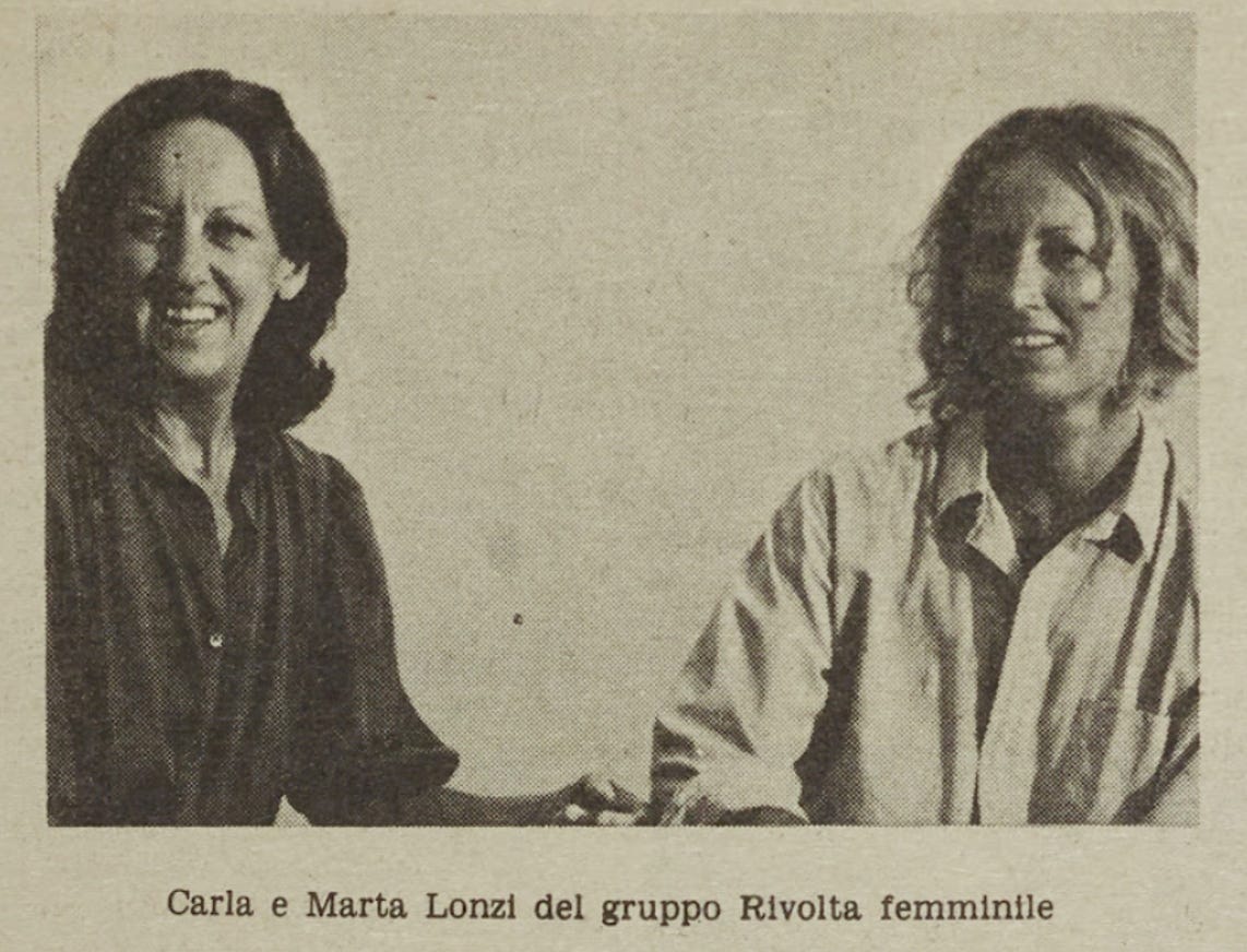 Fotografia estratta da Quotidiano Donna, n. 33, 1979, p. 12