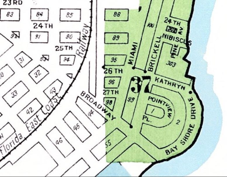 Sanborn Map of the Point View subdivision in 1918.