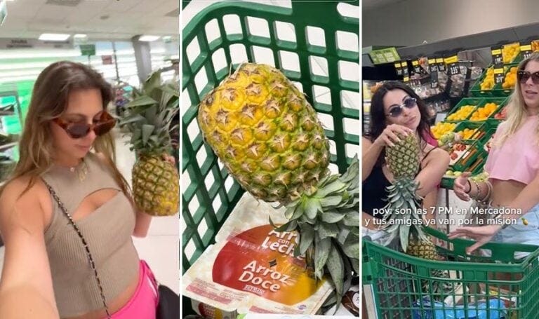 Why are singles in Spain putting upside down pineapples i...