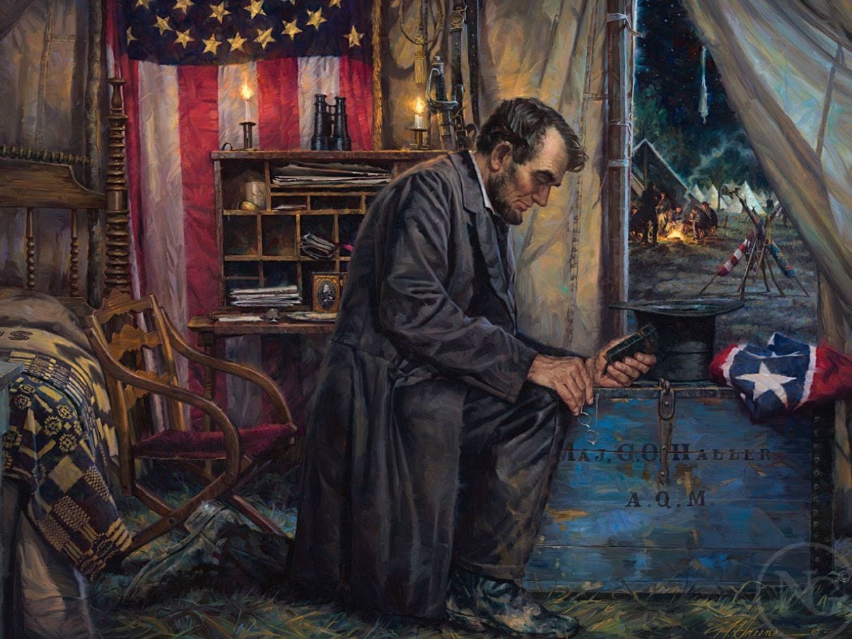 Abraham Lincoln Praying Painting at PaintingValley.com | Explore collection of Abraham Lincoln ...