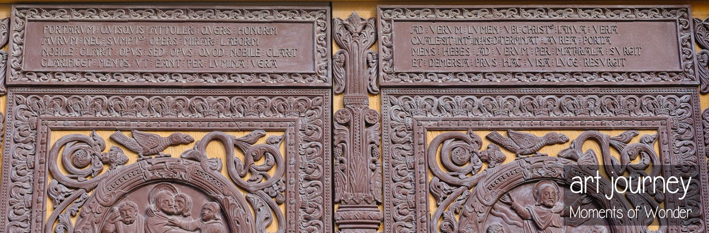 Suger inscription door Saint Denis Basilica